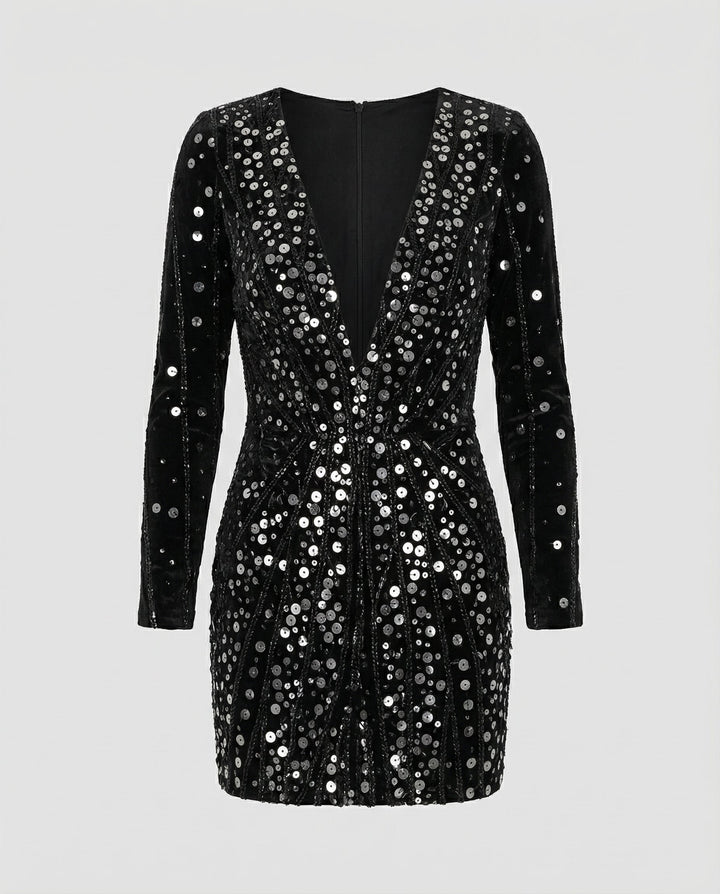 Golden Paillettenkleid Damen