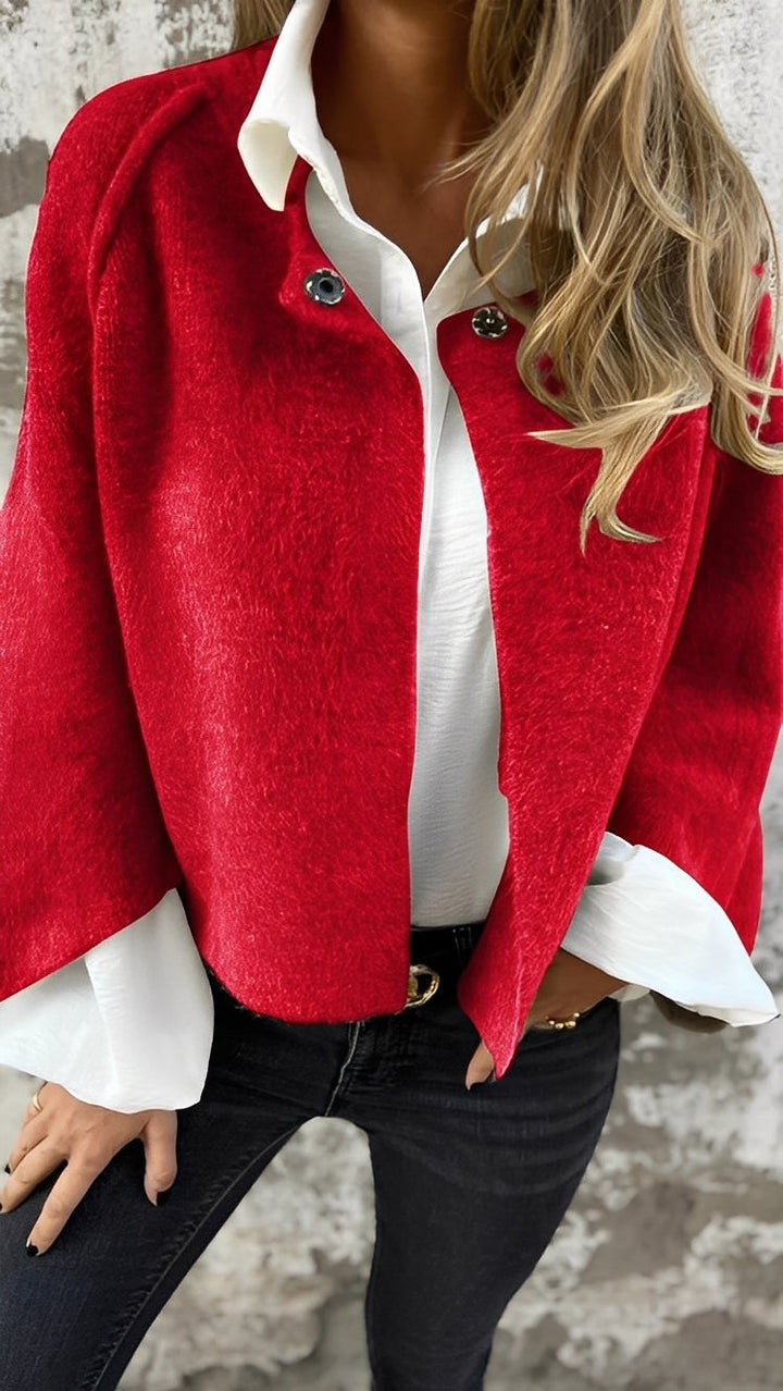 Bequeme, locker geschnittene Damenjacke aus Kaschmir