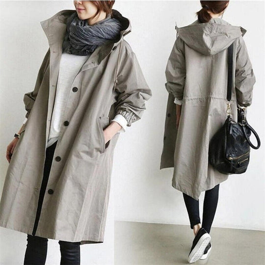Trenchcoat mit Kapuze für Damen