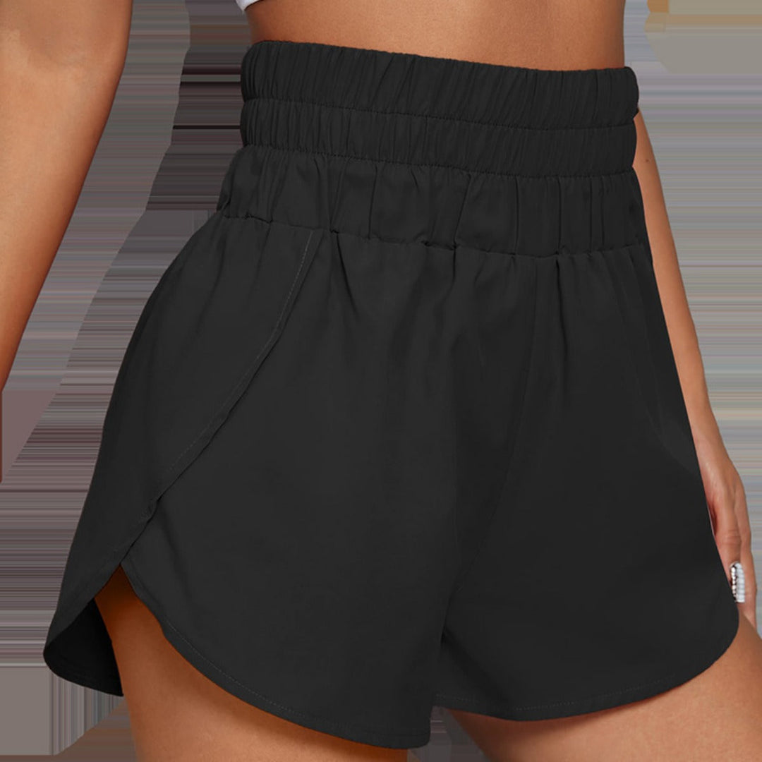 Elastische Shorts mit hoher Taille
