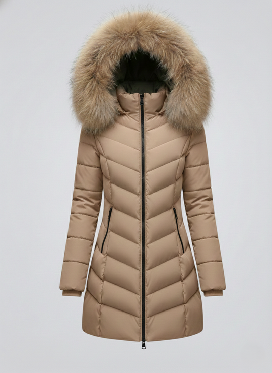 Daunenjacke Damen Fellkragen
