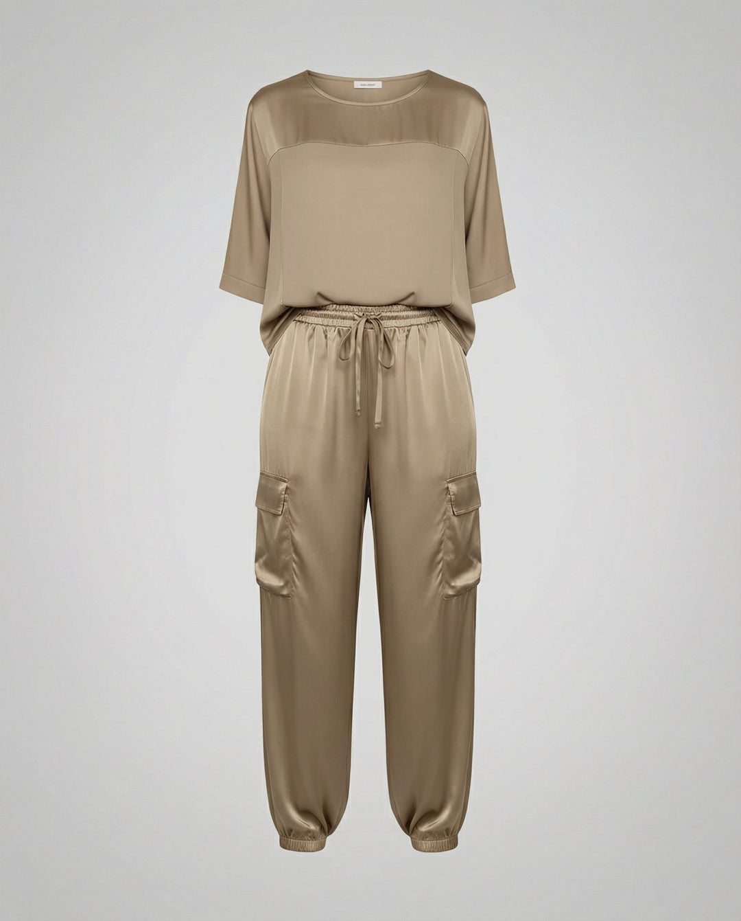 Eleganter Satin Zweiteiler Damen