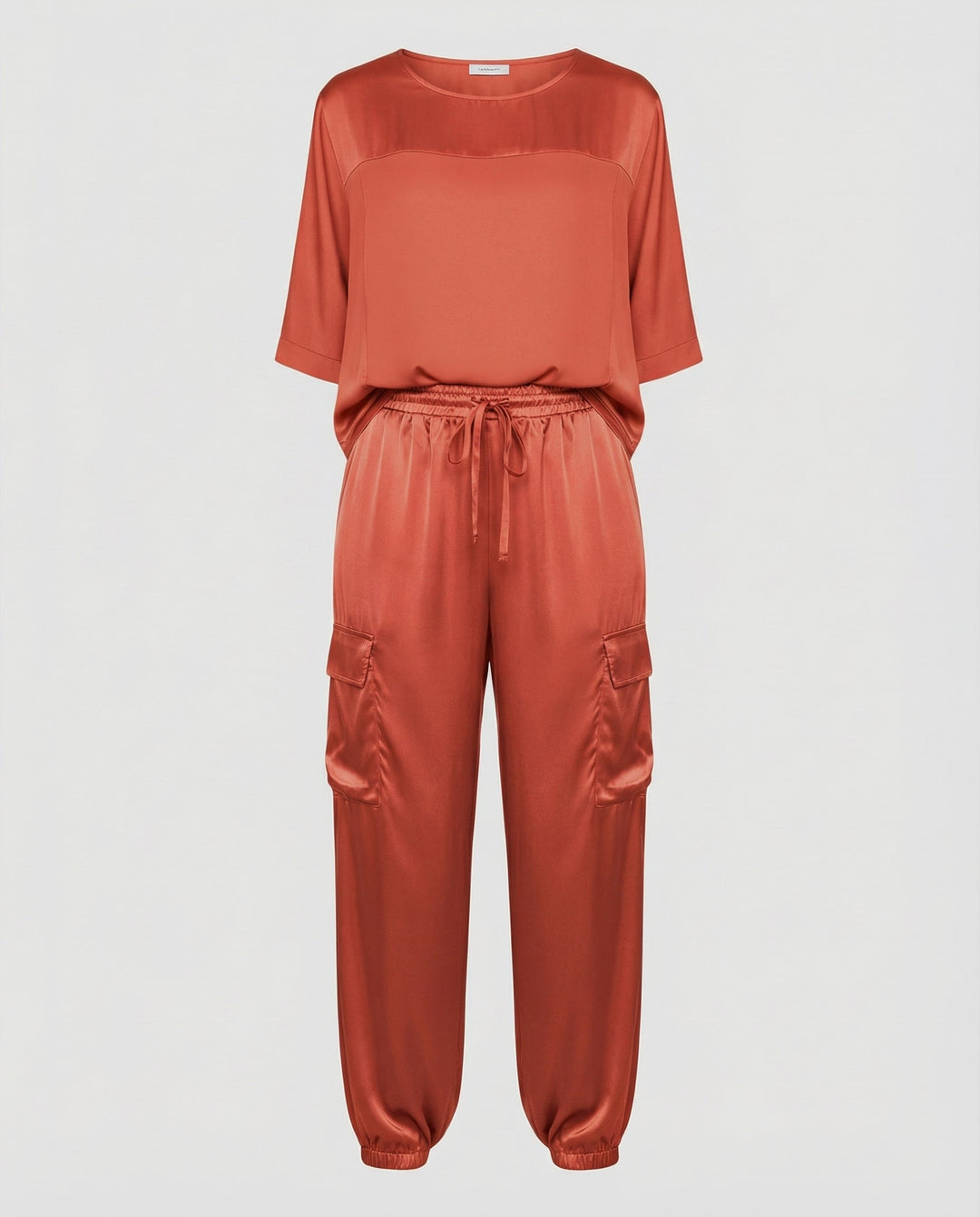 Eleganter Satin Zweiteiler Damen