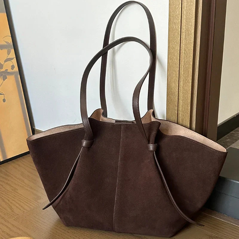 Nord Taschen | Große Wildleder Tragetasche, Übergroße Schultertasche für Frauen