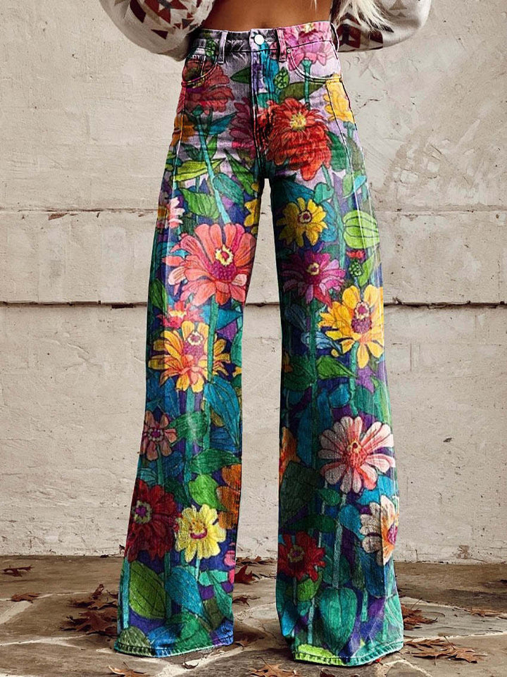 Nord Taschen | Stylische Jeans mit Blumenmuster