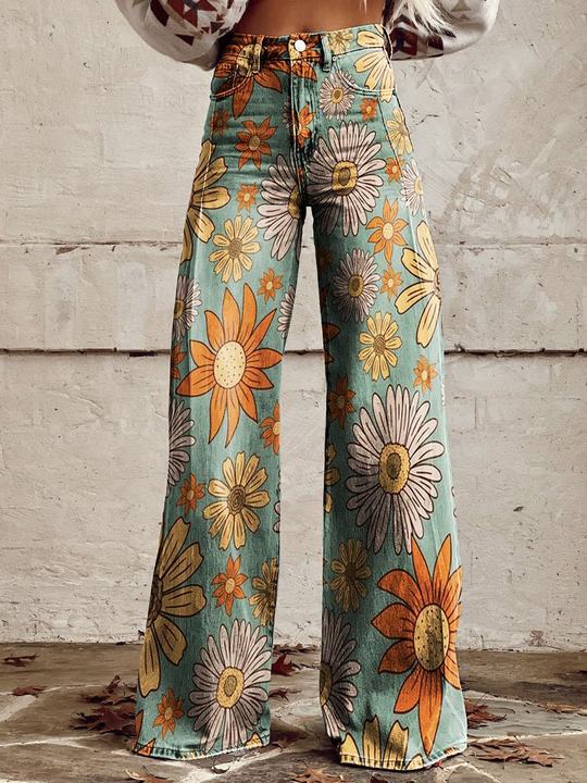 Nord Taschen | Stylische Jeans mit Blumenmuster