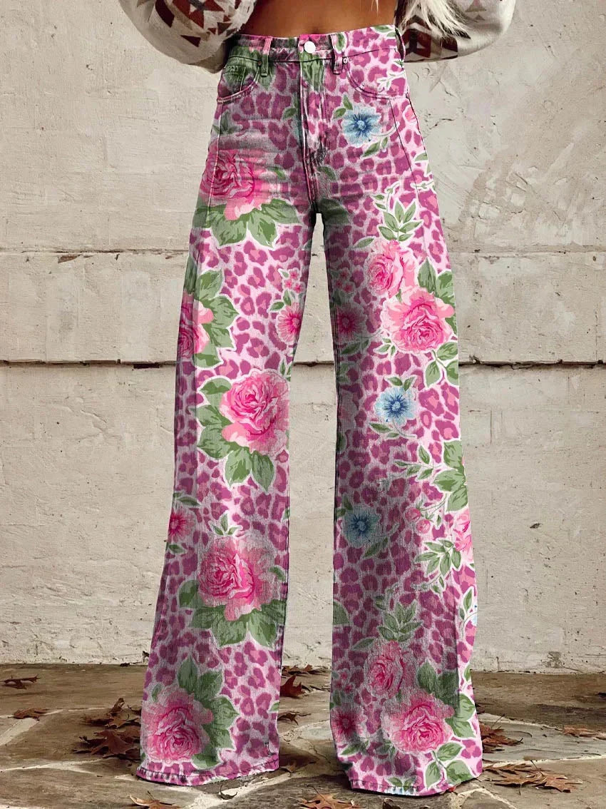 Nord Taschen | Stylische Jeans mit Blumenmuster