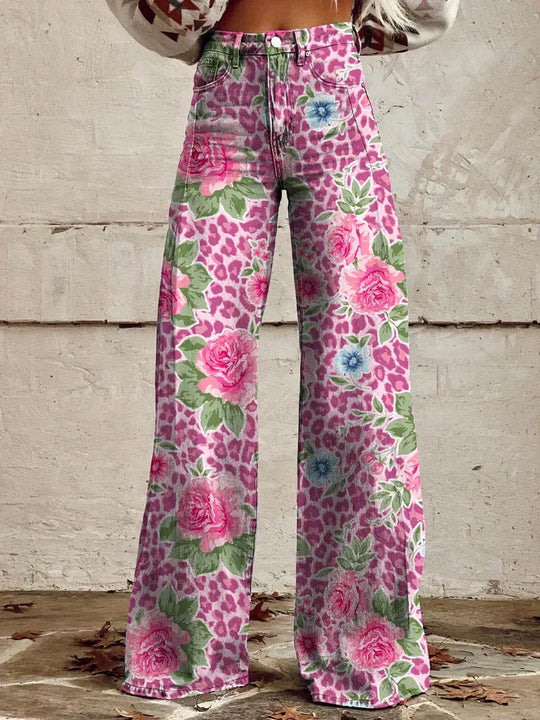 Nord Taschen | Floral Wide-Leg Jeans