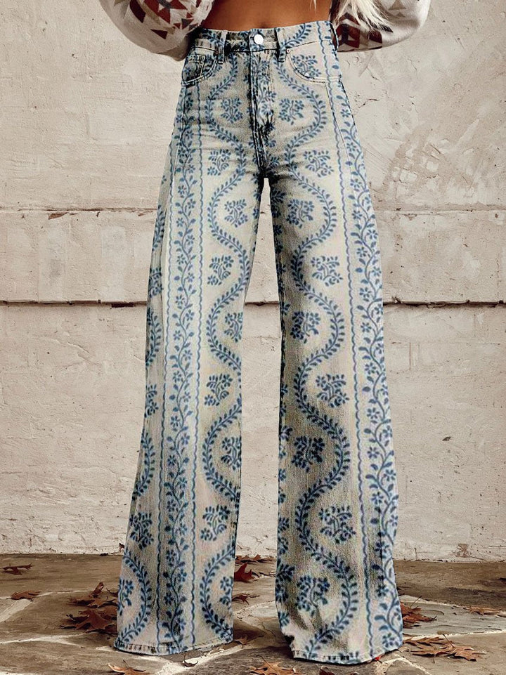 Nord Taschen | Stylische Jeans mit Blumenmuster