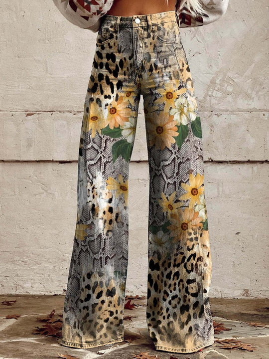 Nord Taschen | Stylische Jeans mit Blumenmuster