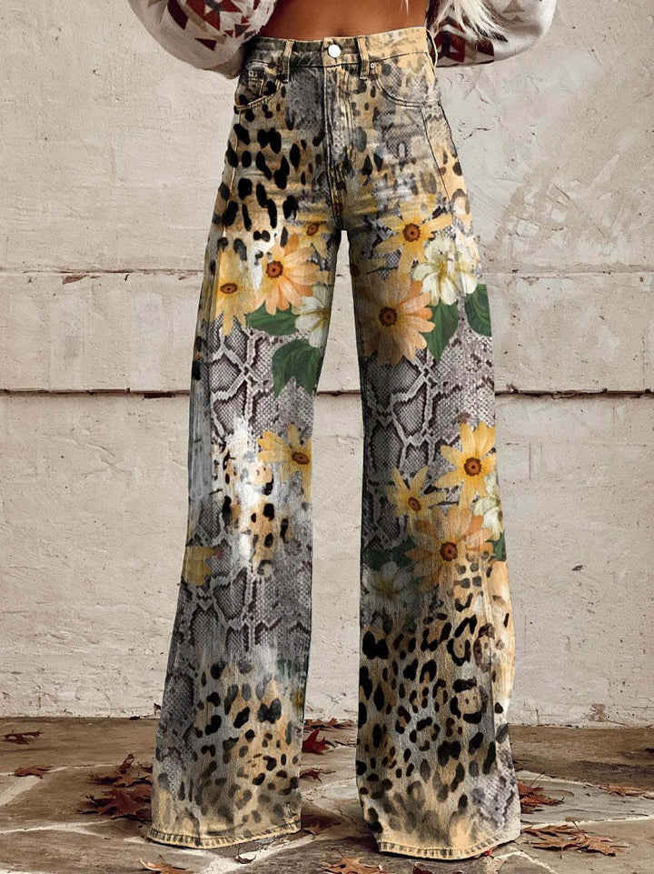 Nord Taschen | Stylische Jeans mit Blumenmuster