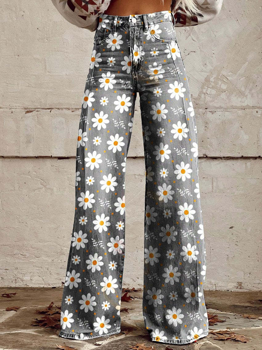 Nord Taschen | Stylische Jeans mit Blumenmuster
