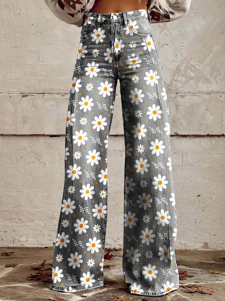Nord Taschen | Stylische Jeans mit Blumenmuster