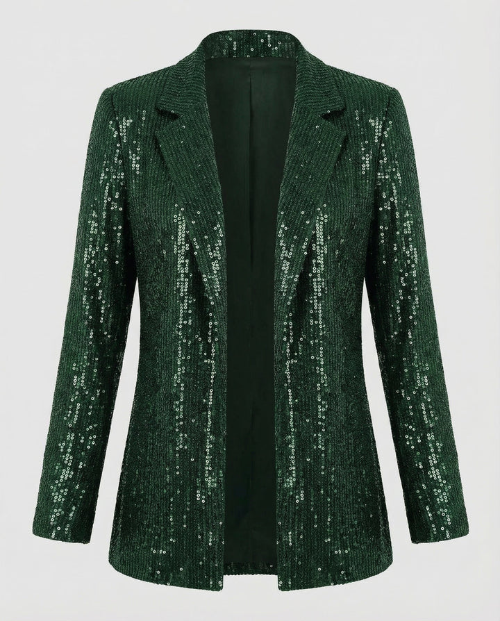 Glamouröser Pailletten Revers Blazer