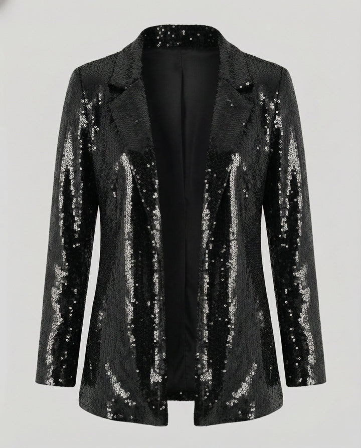 Glamouröser Pailletten Revers Blazer