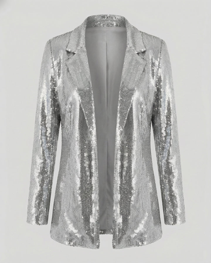 Glamouröser Pailletten Revers Blazer