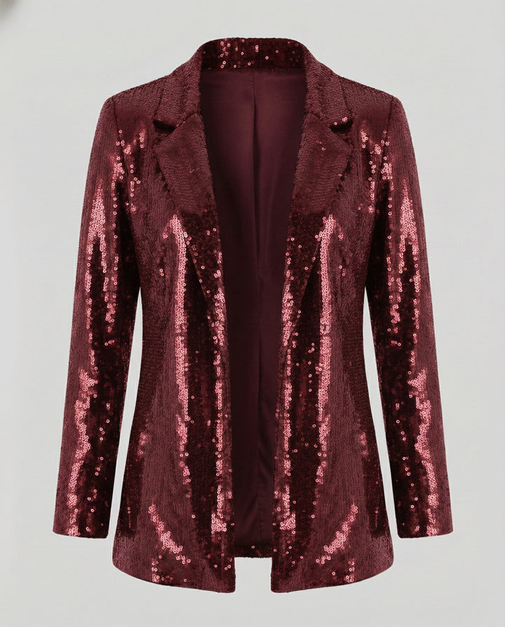 Glamouröser Pailletten Revers Blazer