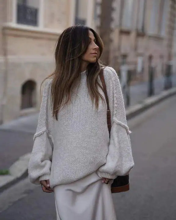 Nord Taschen - Flauschiger Oversize Strickpullover