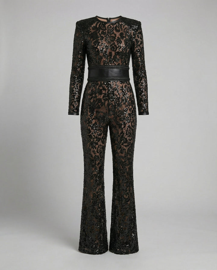 Eleganter Spitzen Overall Damen