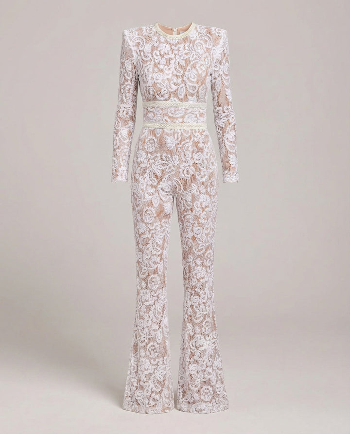 Eleganter Spitzen Overall Damen