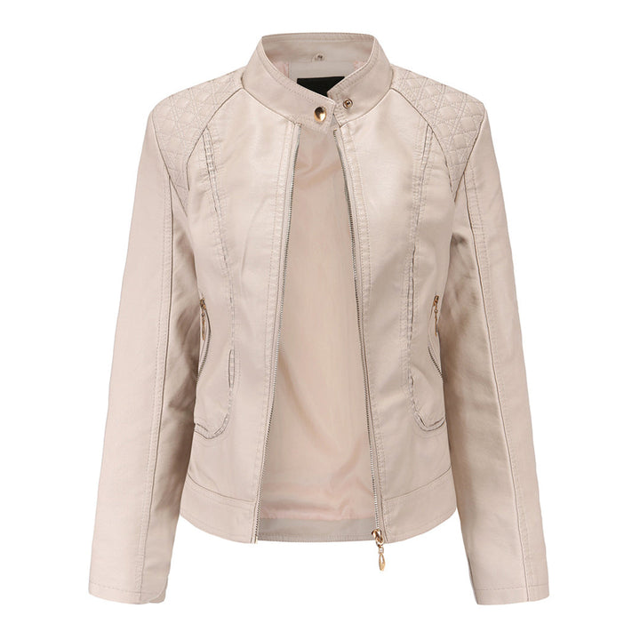 Elegante Lederjacke Mit Modernem Schnitt