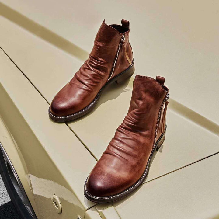 Lässige Herbst Stilvolle Stiefel mit Reißverschluss für Männer