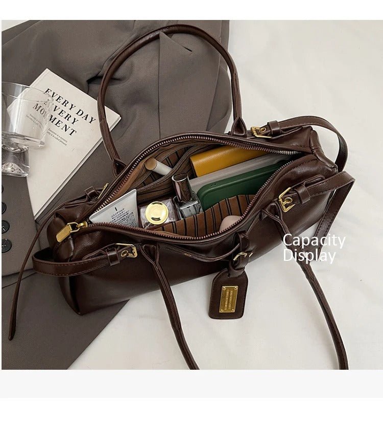 Nord Taschen | Schultertasche im Barrel-Design aus PU-Leder