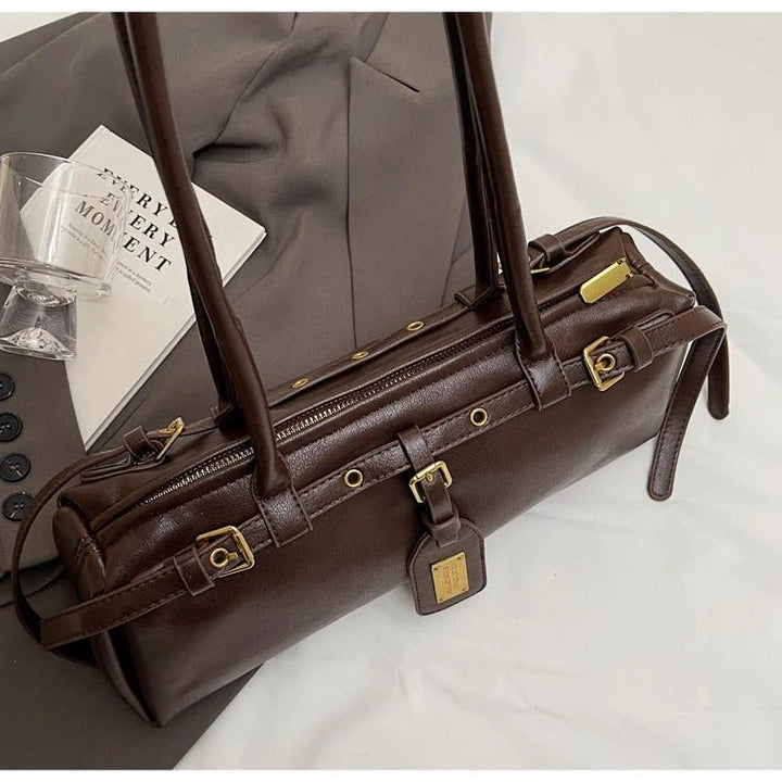 Nord Taschen | Schultertasche im Barrel-Design aus PU-Leder