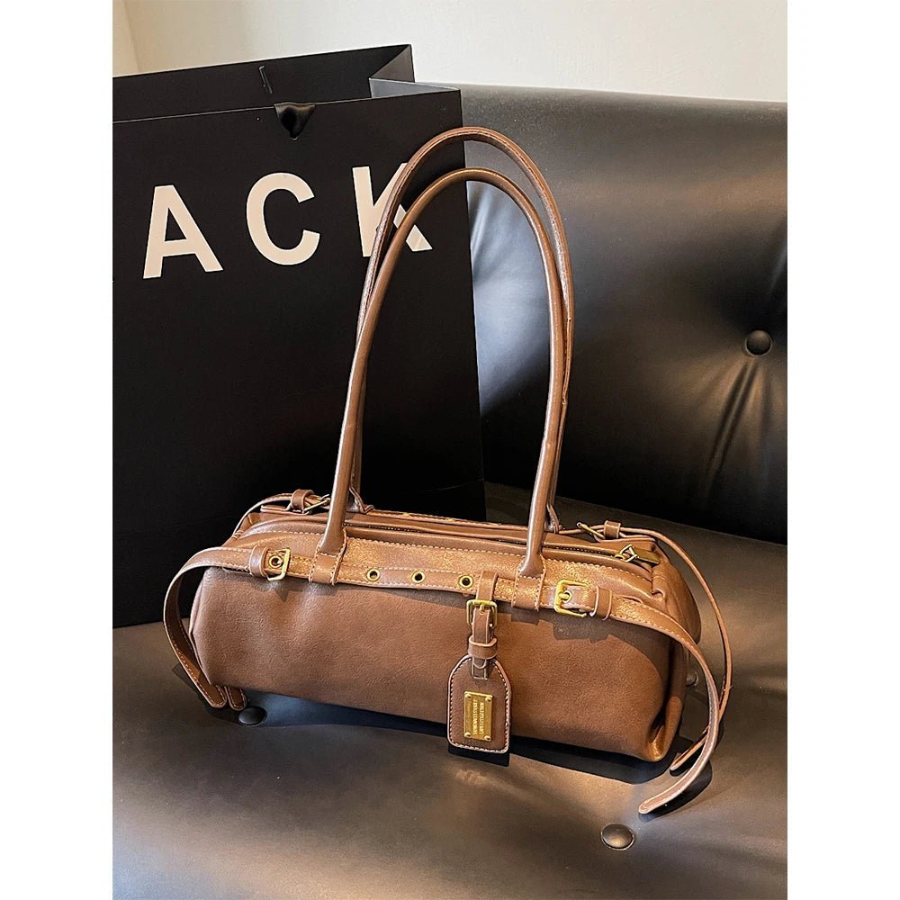 Nord Taschen | Schultertasche im Barrel-Design aus PU-Leder
