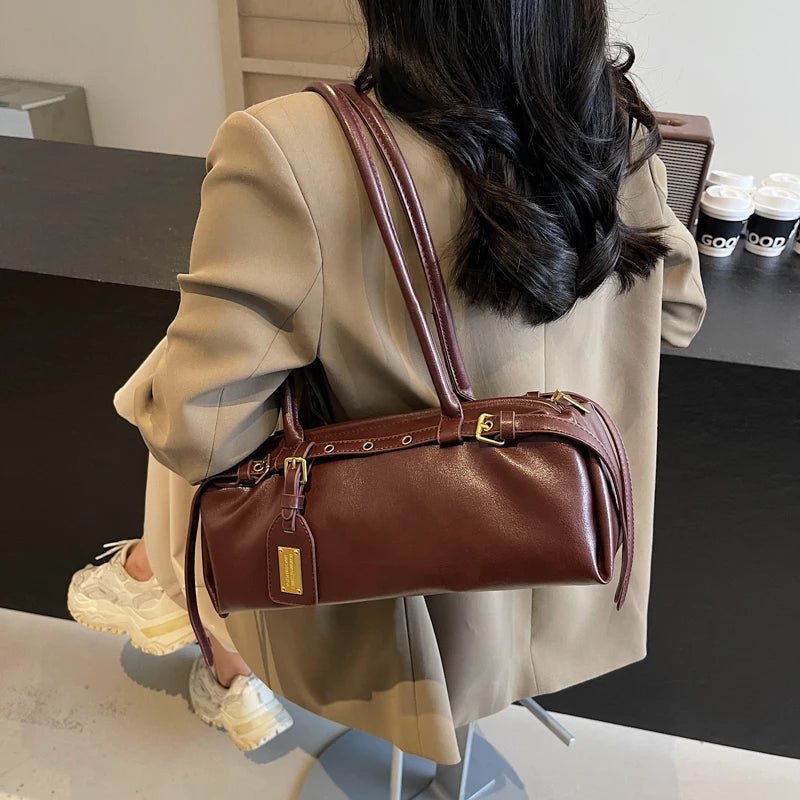 Nord Taschen | Schultertasche im Barrel-Design aus PU-Leder