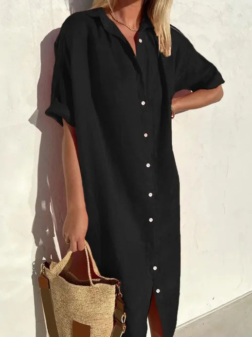 Nord Taschen | Leinen Hemdkleid