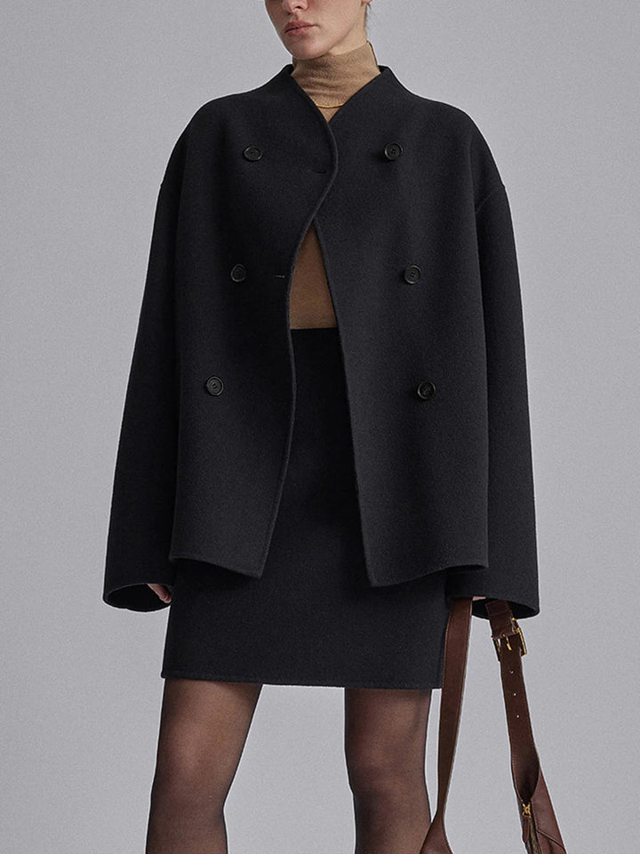 Damen Doppeltknopf Peacoat