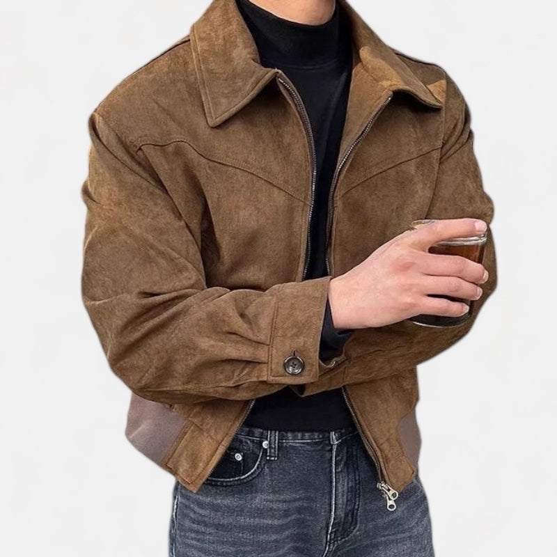 Stilvolle Vintage Casualherbstjacke für Herren Avellé