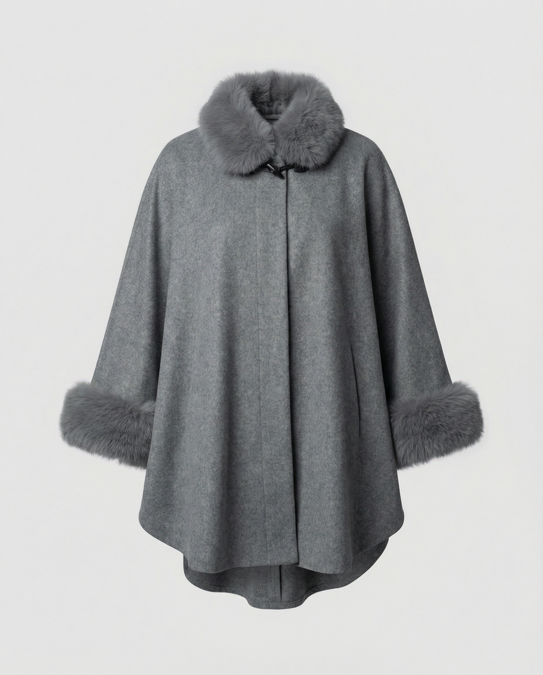 Damen Capejacke Kunstpelz