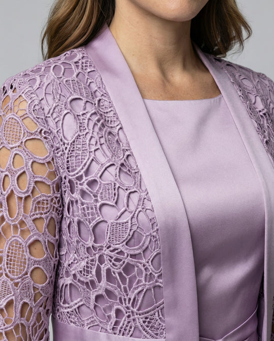 Elegantes Spitzen Cardigan Kleid