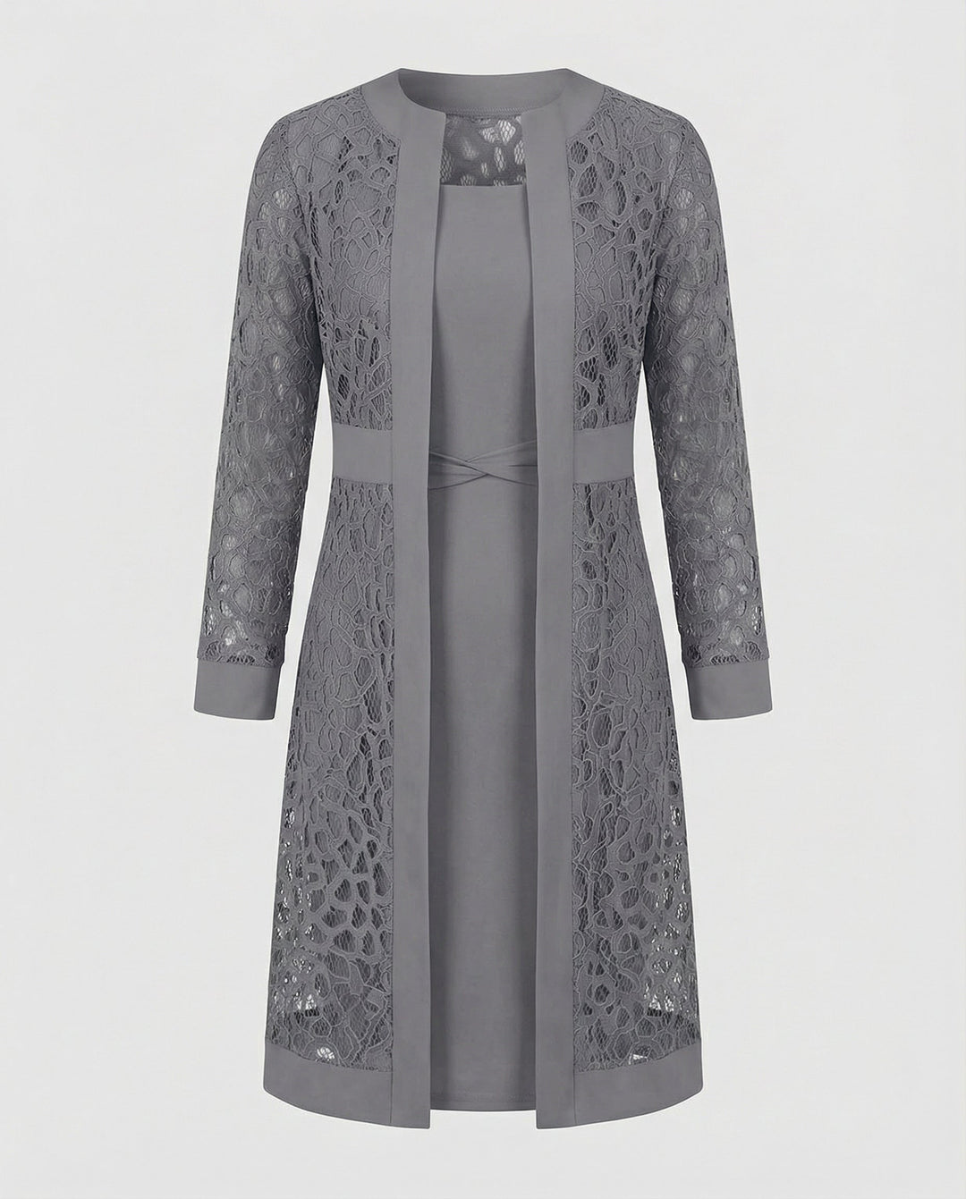 Elegantes Spitzen Cardigan Kleid
