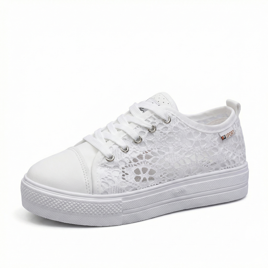 Stylische Niedrig Geschnittene Schnürsneakers mit Seitlichen Details und Sicherer Passform