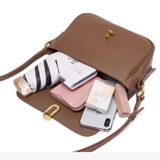 Nord Taschen | für Damen - Stilvolle Umhängetasche mit goldener Schnalle und verstellbarem Träger