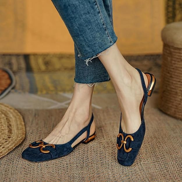 Schuhe Frauen Flach Offener Rücken Sommerschuhe
