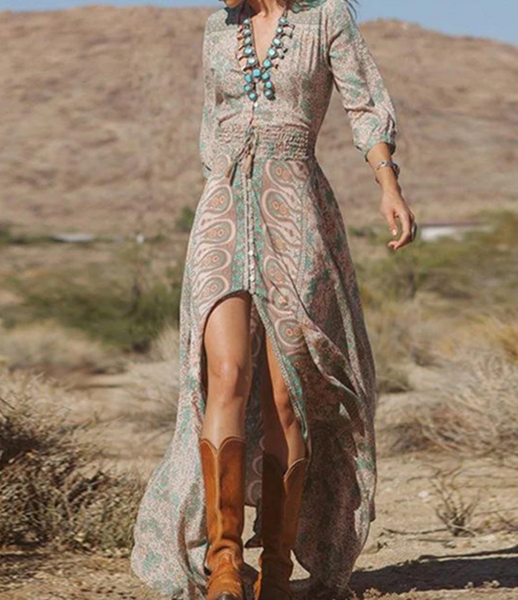 Freizeit Bohemian Maxikleid - Arvani