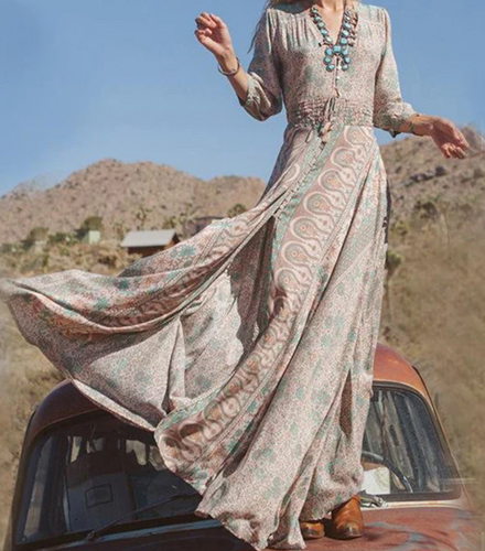 Freizeit Bohemian Maxikleid - Arvani