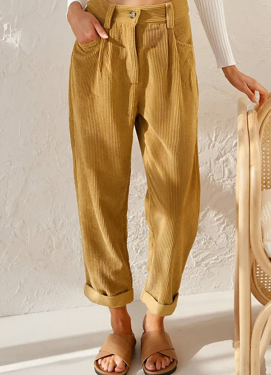Gerade Hose aus Cord