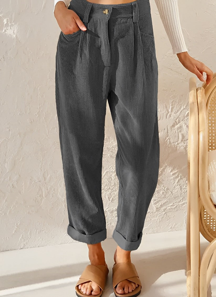 Gerade Hose aus Cord