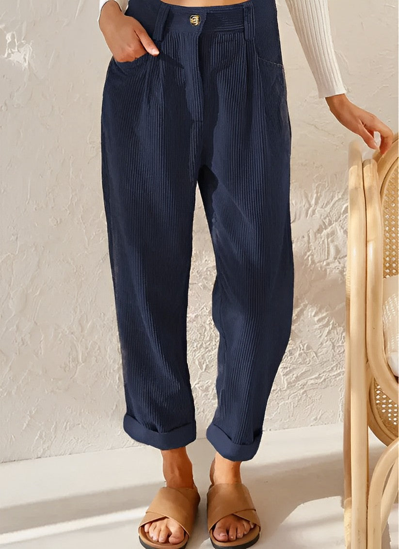Gerade Hose aus Cord