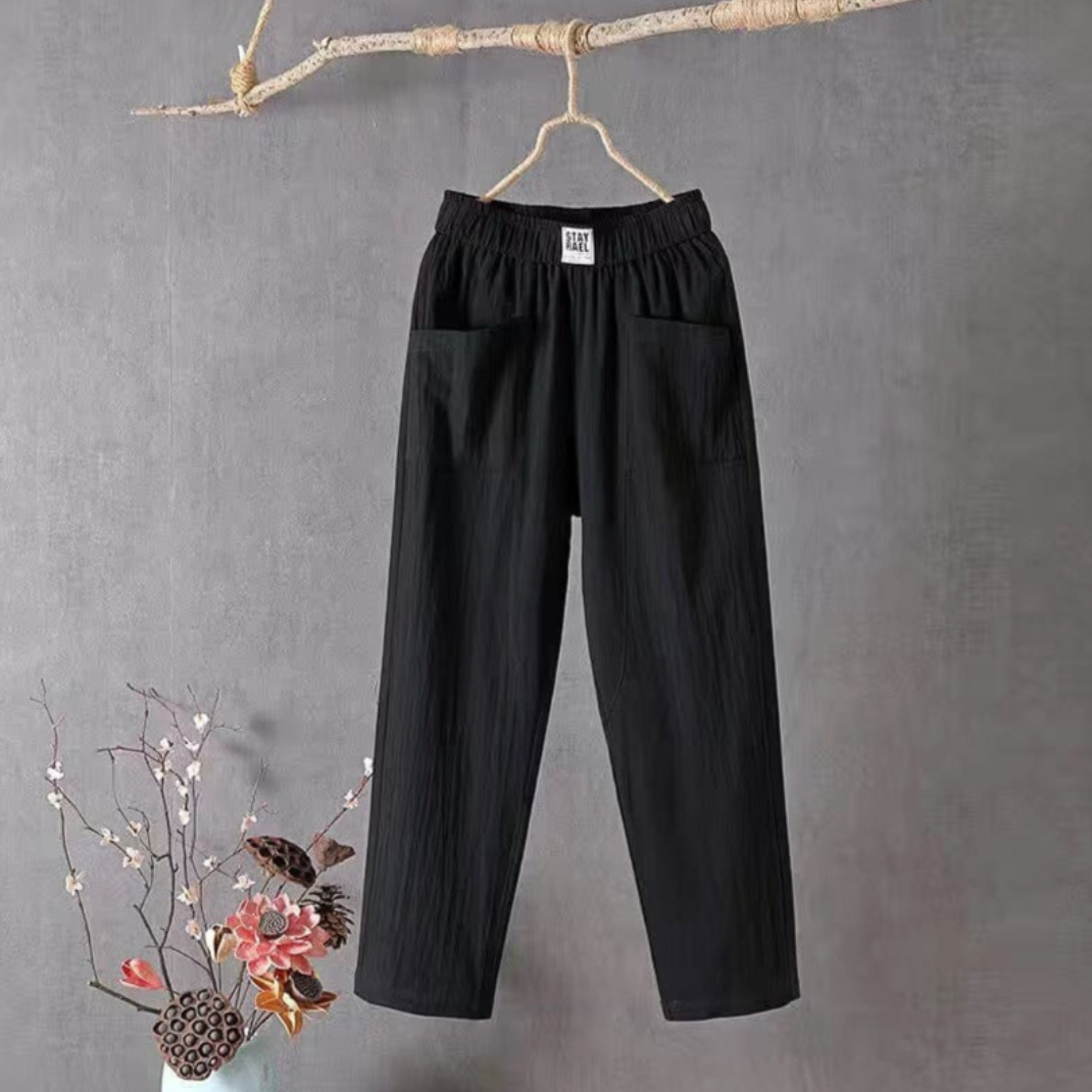 Lässige Hose aus Baumwolle mit elastischem Bund