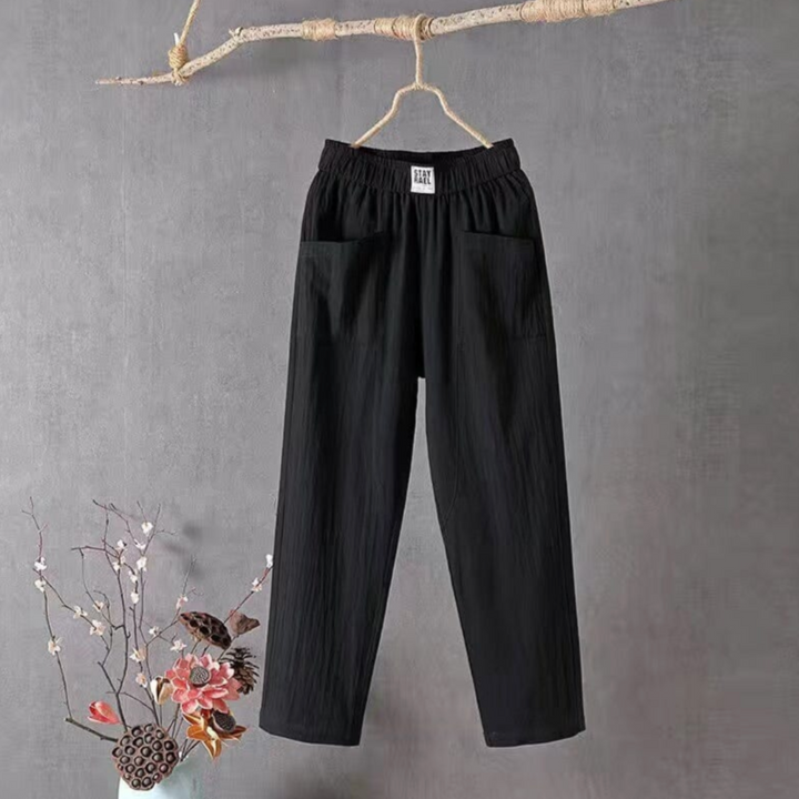 Lässige Hose aus Baumwolle mit elastischem Bund