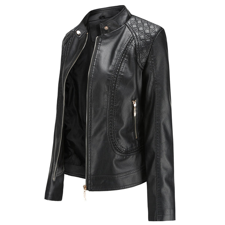 Elegante Lederjacke Mit Modernem Schnitt