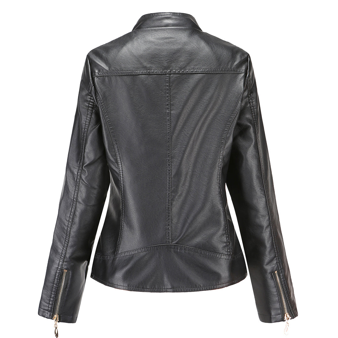 Elegante Lederjacke Mit Modernem Schnitt
