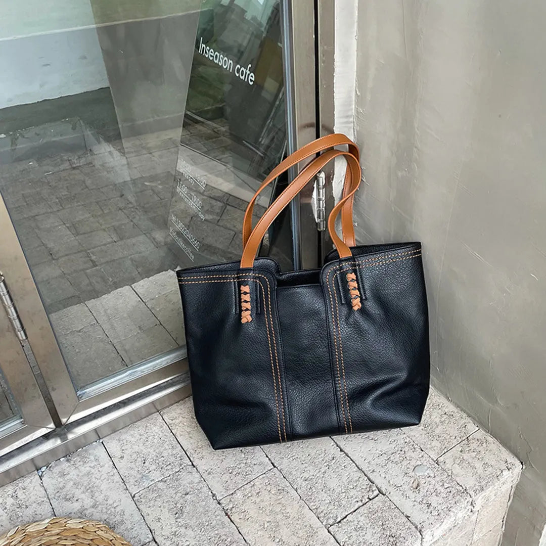 Nord Taschen | Große vegane Leder-Tote-Tasche, Arbeits-Umhängetasche