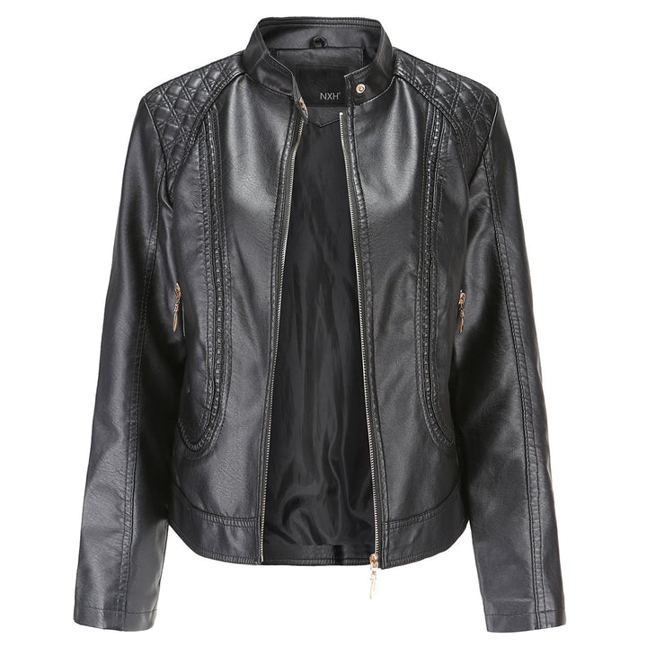 Elegante Lederjacke Mit Modernem Schnitt
